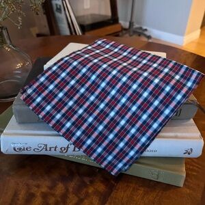 Original Penguin Red and Blue Checkered Pocket Square